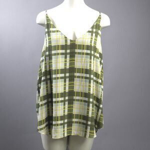LOFT Green and Yellow Plaid Camisole (Rack15)
